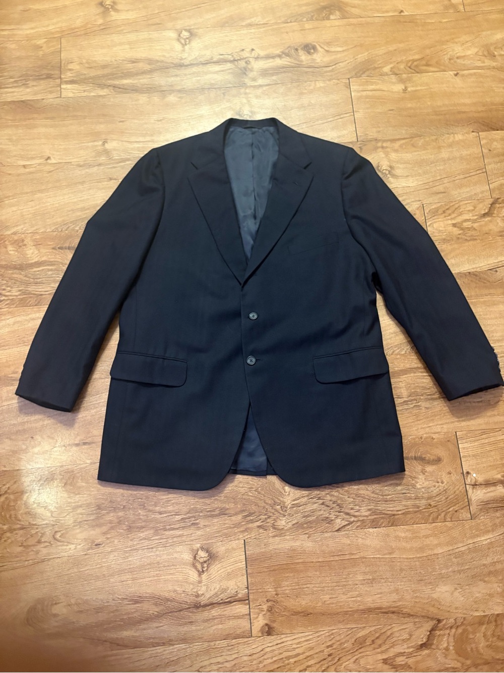 Tom James Men's Black Single-Breasted Blazer 46-48 and vest